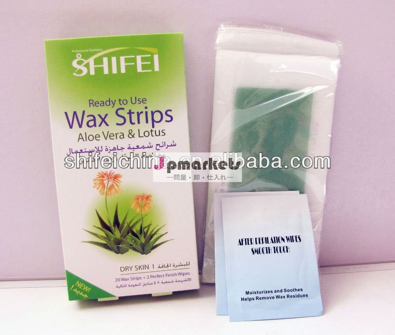 Shifei20pcs+2wipes新しい脱毛ビキニshifeiワックスストリップ問屋・仕入れ・卸・卸売り