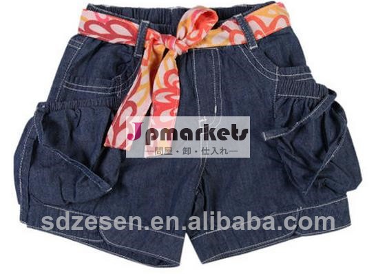 2014年素敵な女の子の夏の短いジーンズ、 ファッションキッズジーンズ、 子供の女の子のジーンズ問屋・仕入れ・卸・卸売り