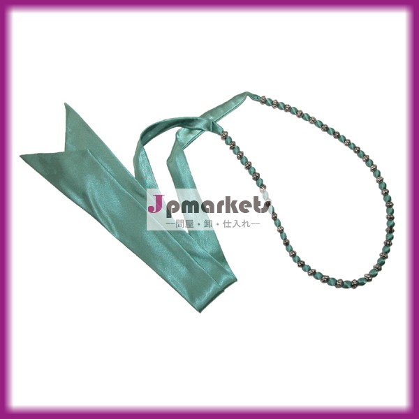 女性サテンサッシュベルトを飾る2014年真珠が付いている問屋・仕入れ・卸・卸売り