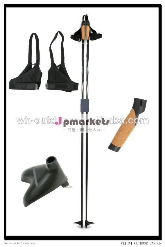トップレベルbiathlon硬い下り坂7075アルミローラー炭素スキーポール問屋・仕入れ・卸・卸売り