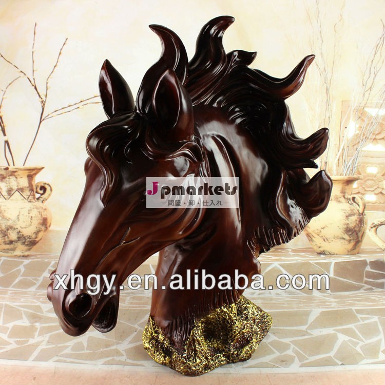 樹脂馬頭部の家の装飾の馬の置物樹脂馬ヘッド工芸( xh358muse)問屋・仕入れ・卸・卸売り
