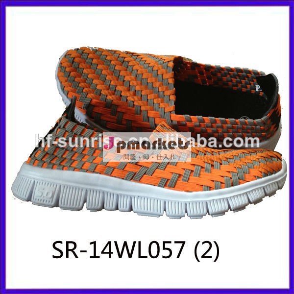 2014 new styles SR-14WL057 mix colors hand woven strap shoes問屋・仕入れ・卸・卸売り