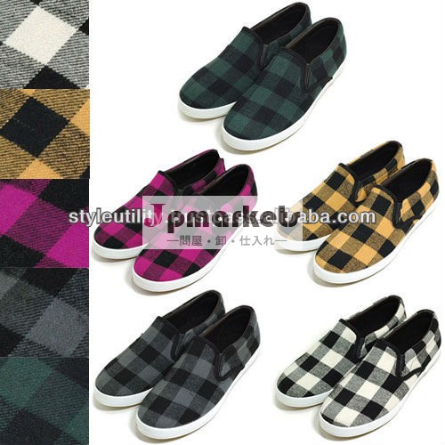Ssg0602familly( 子供たち・大人) youth8us10正方形のチェックにスリップ- 靴に問屋・仕入れ・卸・卸売り