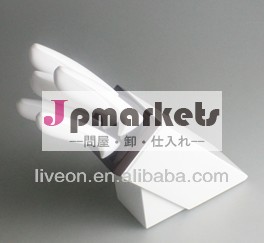 liveonはライフスタイル2014年5個チタンナイフブロック木材を使用して設定問屋・仕入れ・卸・卸売り