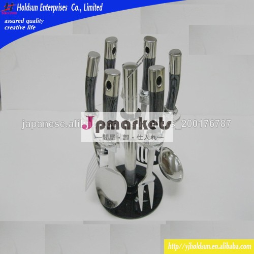 6- ピースステンレス鋼ツールを煮る、 アクリルホルダー付き台所用品セット問屋・仕入れ・卸・卸売り