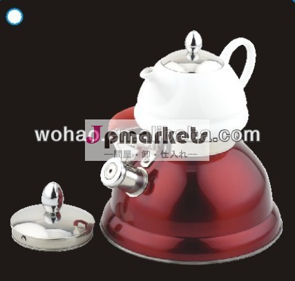 ・熱い販売の高品質のステンレス鋼紅茶用のやかん、 色が塗られ、 耐久性のあるカプセルの底問屋・仕入れ・卸・卸売り