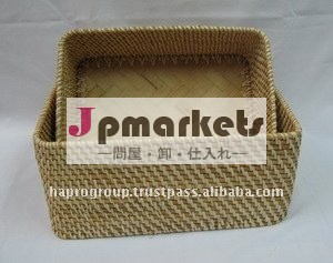 手仕事の長方形の藤の貯蔵の皿問屋・仕入れ・卸・卸売り