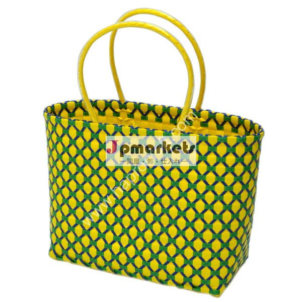 プラスチック製の買い物袋ベトナム/プラスチックバスケット/編まれた買い物袋( n3782)問屋・仕入れ・卸・卸売り