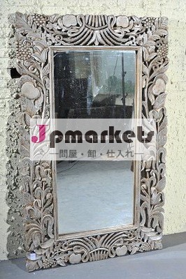 木製彫刻が施されたミラーフレーム問屋・仕入れ・卸・卸売り