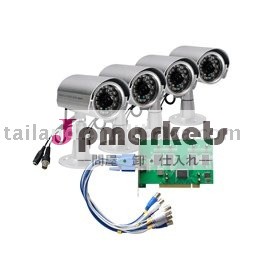 cctvシステム4CH DVR card+4屋外のソニーCCD IRカムキットH.264問屋・仕入れ・卸・卸売り