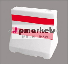 白いプラスチック製の一時的な交通バリア長い600ミリメートル黄赤白問屋・仕入れ・卸・卸売り