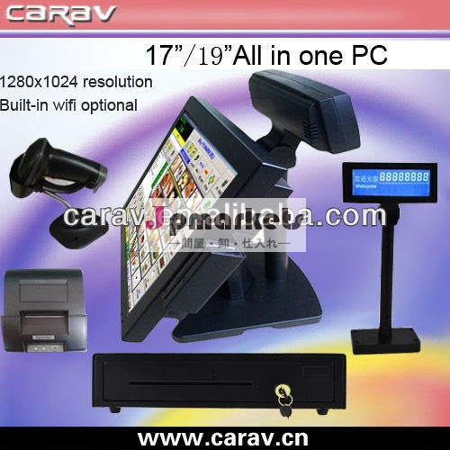安い現金レジスタ17" 4線式抵抗膜タッチにするために使用レインコート/ショップ/caftes/バー問屋・仕入れ・卸・卸売り