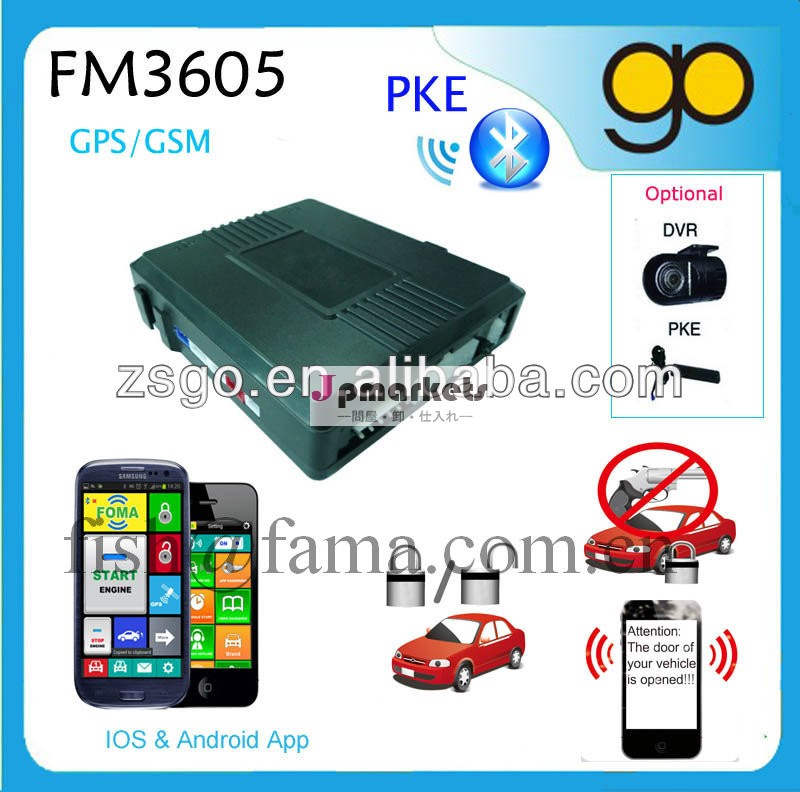 スマートフォンgsmブルートゥース付車の警報システムpke- fm3605問屋・仕入れ・卸・卸売り