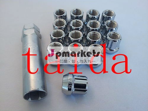スプラインキー用具の車輪ロックとの16のスプラインのラグナットのくだらないクロム開放端12x1.5 mm問屋・仕入れ・卸・卸売り