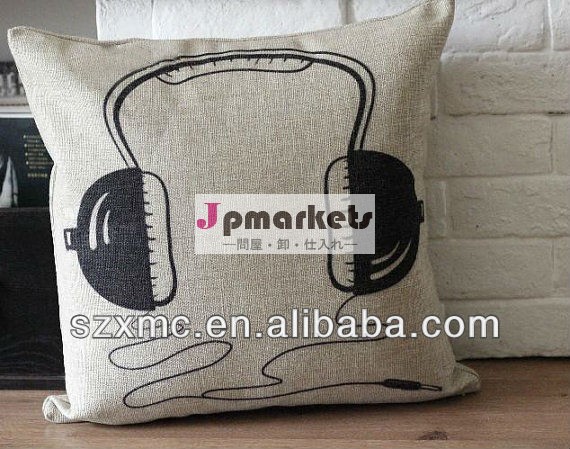 卸売ファッション音楽イヤホンピローケースプリントクッションカバー問屋・仕入れ・卸・卸売り