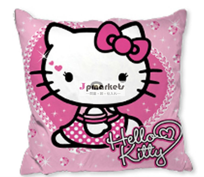 卸売キャンバスファブリック屋外hellokitty防湿/屋内枕安い卸売印刷された子供の椅子のクッション問屋・仕入れ・卸・卸売り