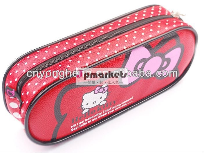 鉛筆の袋、 puレザー製のハローキティのパターンを持つ問屋・仕入れ・卸・卸売り