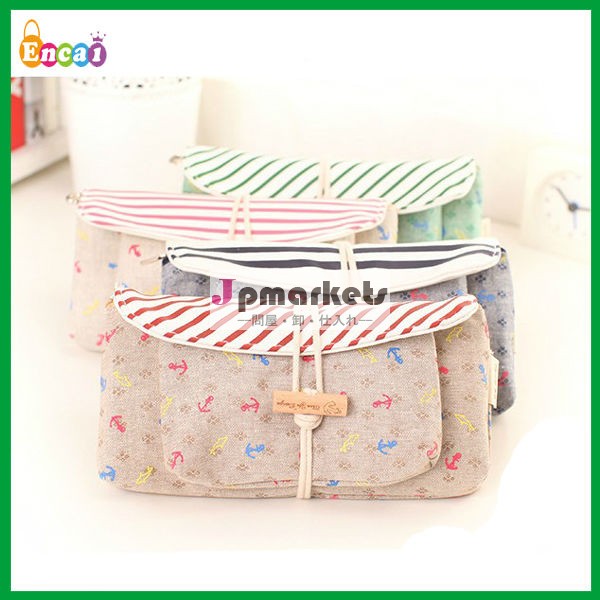 キャンバスの鉛筆バッグ卸売encai集合/学生の筆箱/bagersプロモーションギフト文房具問屋・仕入れ・卸・卸売り