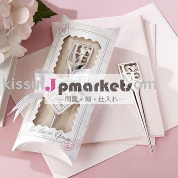 結婚式は枕箱の包装の手紙オープナ「愛」クロム手紙オープナを支持する問屋・仕入れ・卸・卸売り