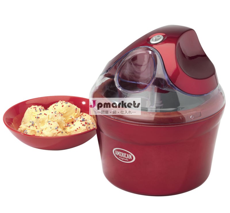 アメリカの原稿1.38lメタリックレッドアイスクリームメーカー問屋・仕入れ・卸・卸売り