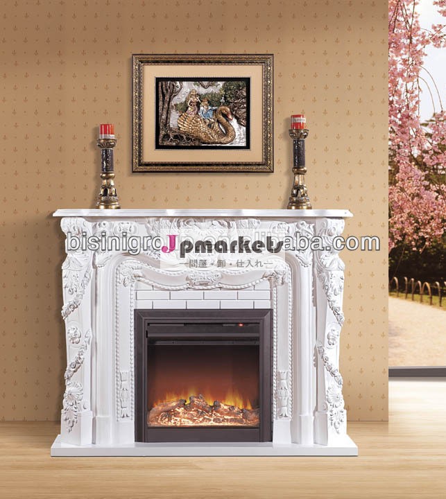 装飾的な木製のフレームと電気暖炉bf09-42066装飾炎問屋・仕入れ・卸・卸売り
