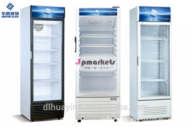 シングルガラスのドアのスーパーマーケット垂直/displaygalssショーケース冷凍庫/commmercial冷蔵庫のガラスパネル問屋・仕入れ・卸・卸売り