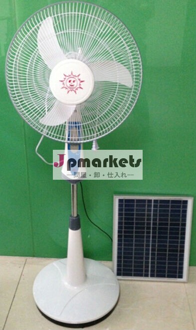 pp16inch15w12aとしてブレードファン本体充電式太陽床のファン、 を持つ9つledランプ問屋・仕入れ・卸・卸売り