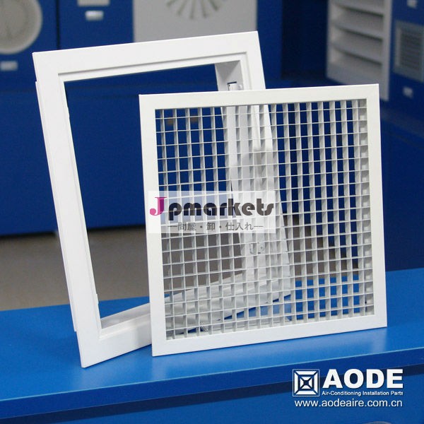 アルミ正方形のリムーバブルコア付きのグリルeggcrate空気hvac用/換気によって作られた中国の製造元問屋・仕入れ・卸・卸売り