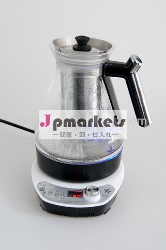 ガラス電気ケトル1.7リットル、 インテリジェント温度制御とステンレス鋼のひずみ問屋・仕入れ・卸・卸売り