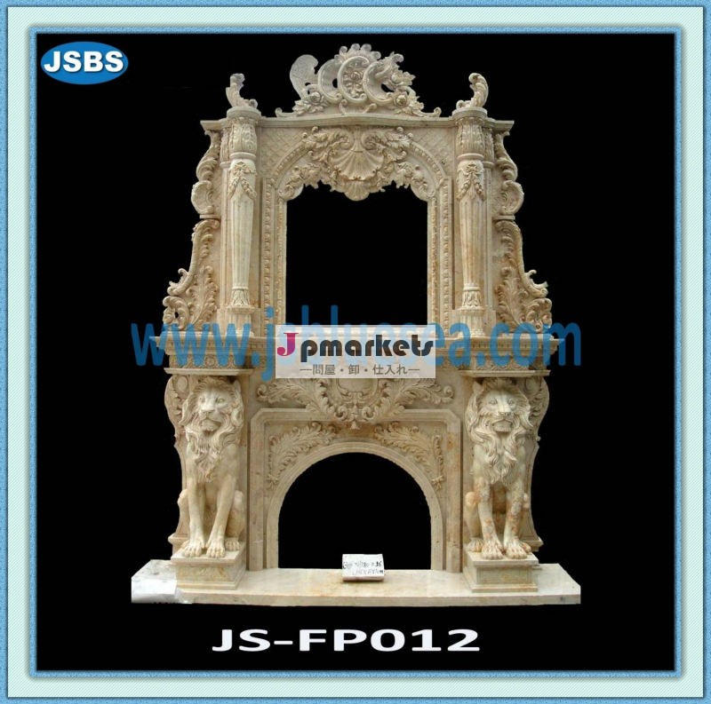 Hand Carved Luxury Double Fireplace Design問屋・仕入れ・卸・卸売り