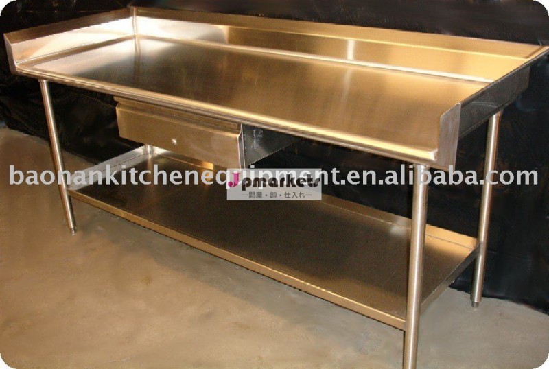 2- 層ステンレス製のキッチンbacksplashの引き出しを持つテーブルを作業・問屋・仕入れ・卸・卸売り