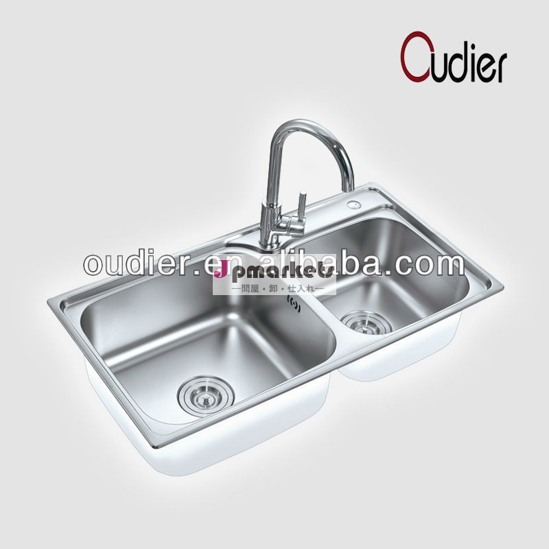 ダブルボウルステンレス製のシンクodier( ode901: 840(800) x440x220mm)問屋・仕入れ・卸・卸売り