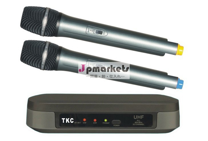 Tkcbt-801auhf2- チャンネルワイヤレスマイクシステム、 ktv会議講義使用。 hanheld問屋・仕入れ・卸・卸売り