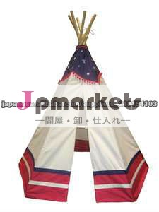 100% cotton canvas indian kids pop up teepee tent / kids play house問屋・仕入れ・卸・卸売り