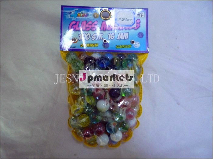 16MM*100PCS MIX glass marbles with pvc pack.toy marbles問屋・仕入れ・卸・卸売り