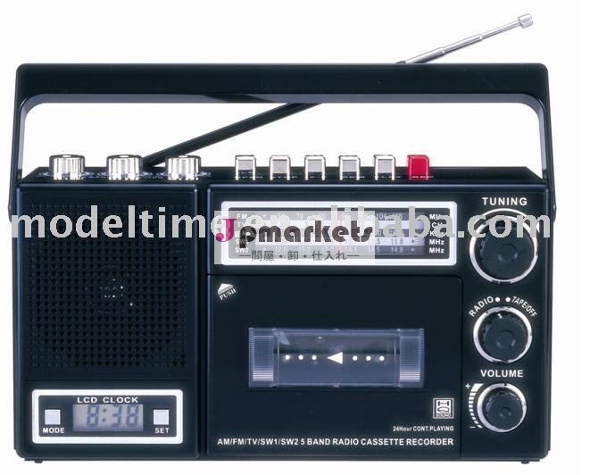 無線のカセット・レコーダのwDisco Light/LCD Clock/3バンドEQのカセットプレーヤー問屋・仕入れ・卸・卸売り
