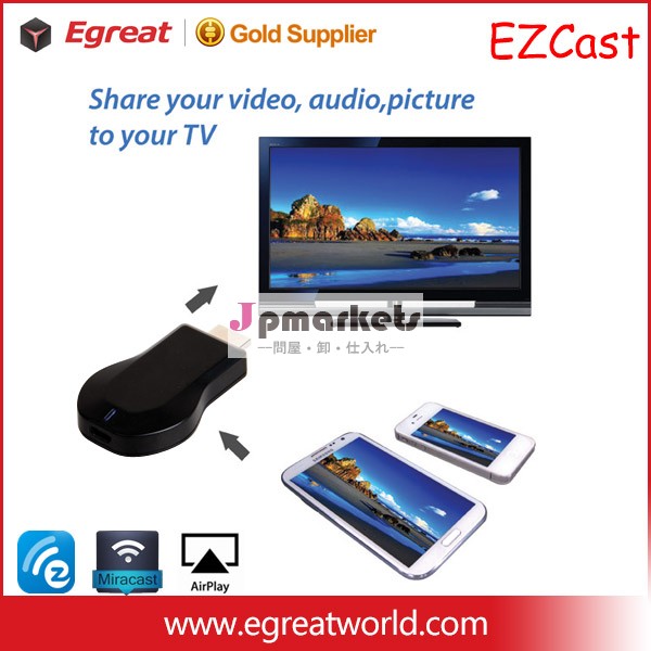 を共有しているデバイスにストリーミングメディアegreatezcasthdmiドングルテレビ画面共有の電話タブレットのサポートdlnamiracastオンエア問屋・仕入れ・卸・卸売り