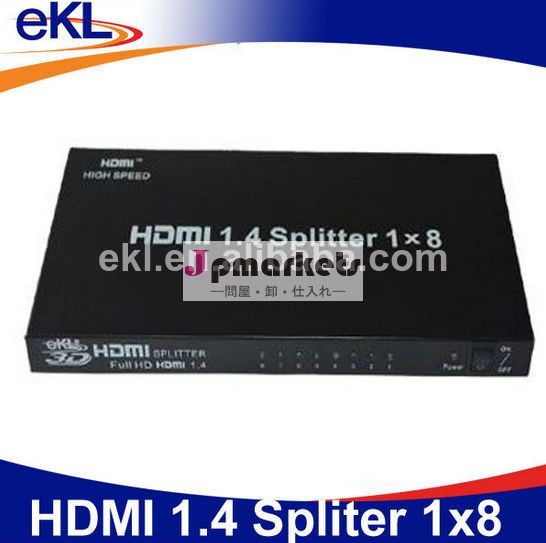 コンパクトなサイズ8ポート1x88アウト1hdmiスプリッタオーディオビデオhdtv3d4kx2k1080pのhddvd問屋・仕入れ・卸・卸売り