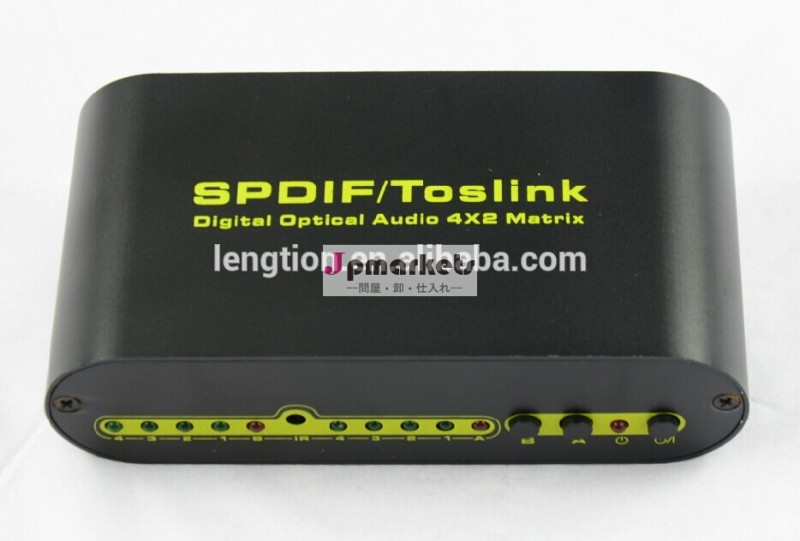 Toslinkデジタル光オーディオspdif|真4x2のスイッチ/スプリッタ/セレクター( 出力2の4) リモコン付き問屋・仕入れ・卸・卸売り