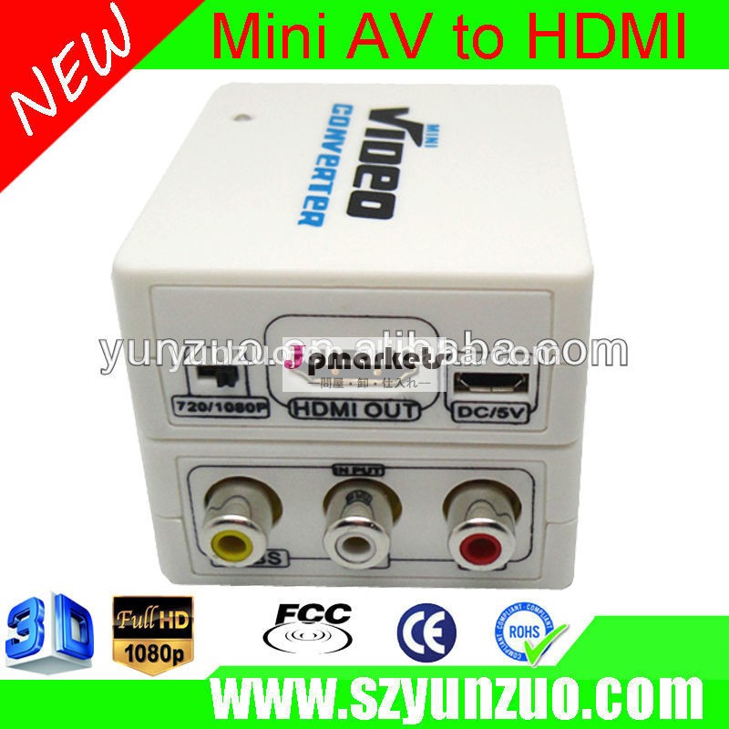ベストセラーミニ3rcaコンポジットavhdmiへのコンバータテレビ用/ps3/dvd白の中国製問屋・仕入れ・卸・卸売り