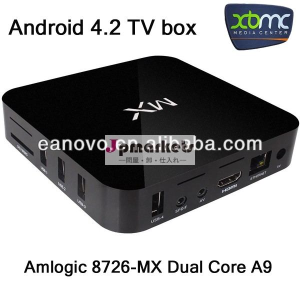 安いアンドロイドデュアルコア4.2amlogicaml8726-mx1080pxbmcをメディアプレーヤーアンドロイドテレビボックス問屋・仕入れ・卸・卸売り