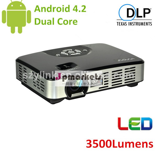 アンドロイドスマート3500ルーメンピコプロジェクターled、 デュアルコア、 miracast、 dlna問屋・仕入れ・卸・卸売り