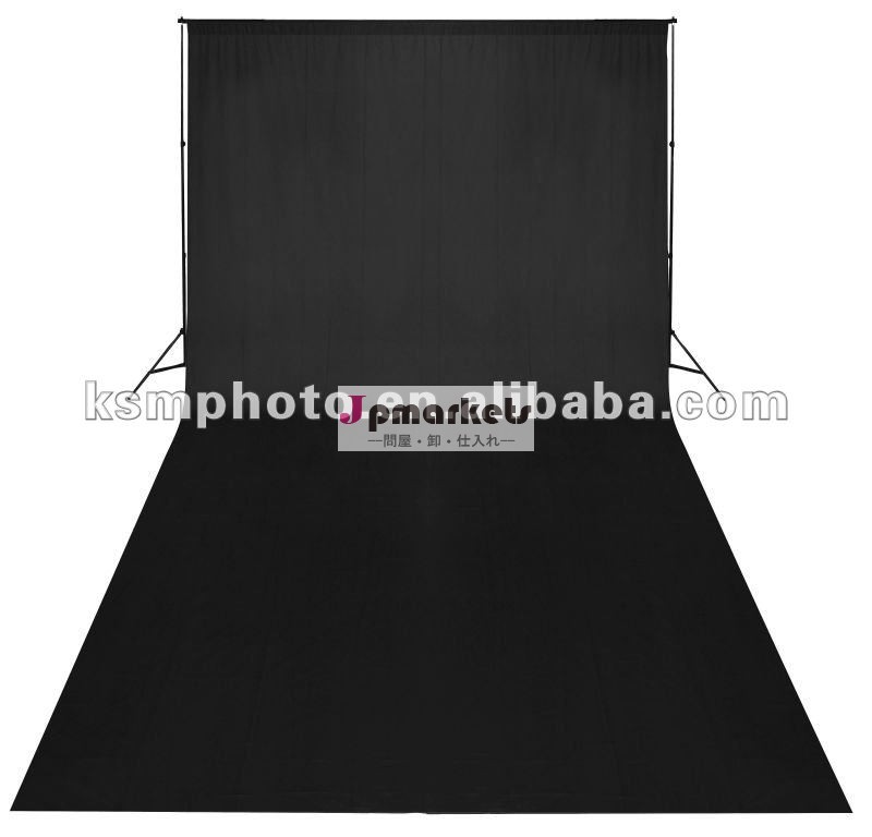 10 ' x20黒いスクリーンの綿モスリンの背景幕3x6mの背景問屋・仕入れ・卸・卸売り