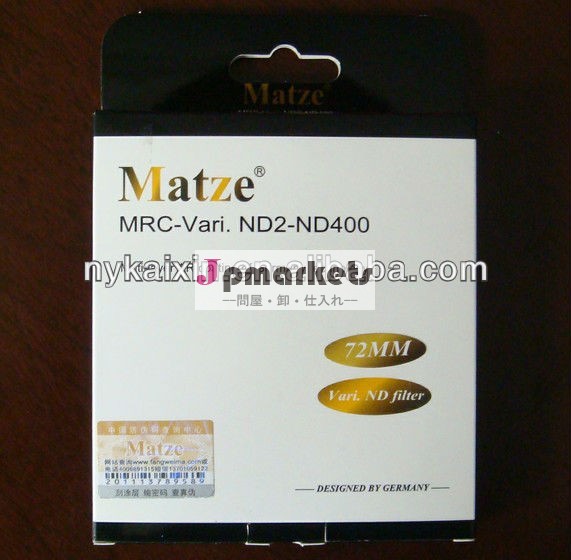 Matze Vari ND2-400 DMC 72mm SLRのデジタルカメラNDフィルター問屋・仕入れ・卸・卸売り