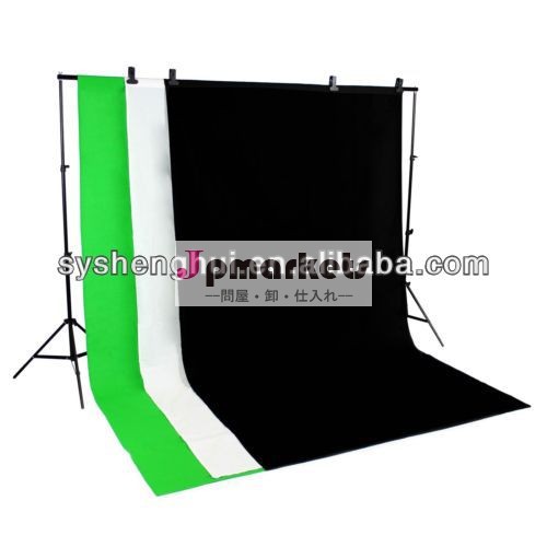 写真スタジオモスリン背景のサポートのスタンド緑、 白、 黒、 布の背景問屋・仕入れ・卸・卸売り