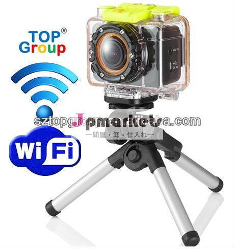 新しいhdビデオwifi2013アクションスポーツのカメラ1080ipx860m付き防水ケース、 goprohdスポーツカメラマウントアクセサリー問屋・仕入れ・卸・卸売り