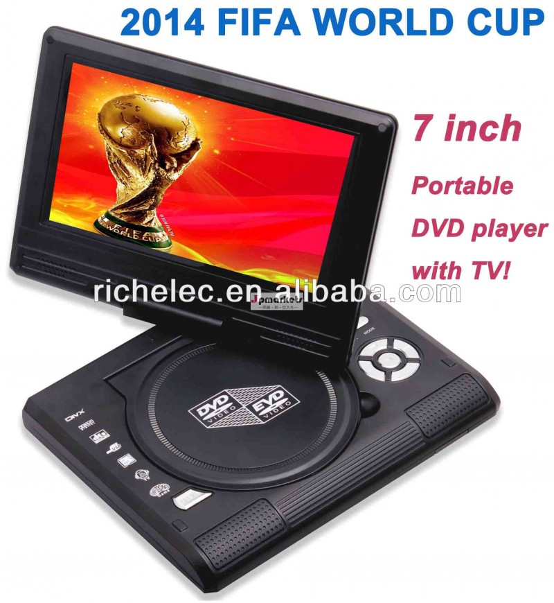 7インチポータブルdvdプレーヤーのためのブラジルワールドカップ問屋・仕入れ・卸・卸売り