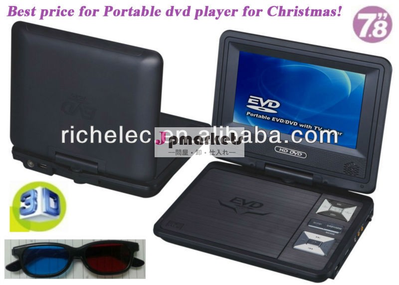 7インチポータブルdvdプレーヤーとdvd/tv/fm/usb/sdcard/ゲーム/ce/rohs3d機能で、 低価格でクリスマスプレゼント!問屋・仕入れ・卸・卸売り
