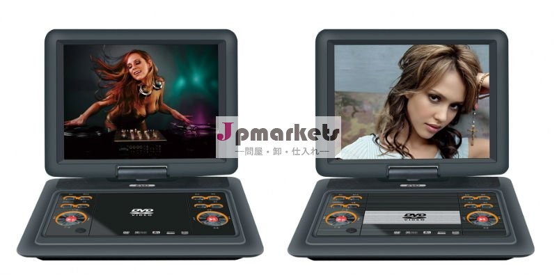 7インチTFTのワイドスクリーンの表示を持つ回転携帯用DVDプレイヤーおよび作り付けのステレオスピーカー問屋・仕入れ・卸・卸売り
