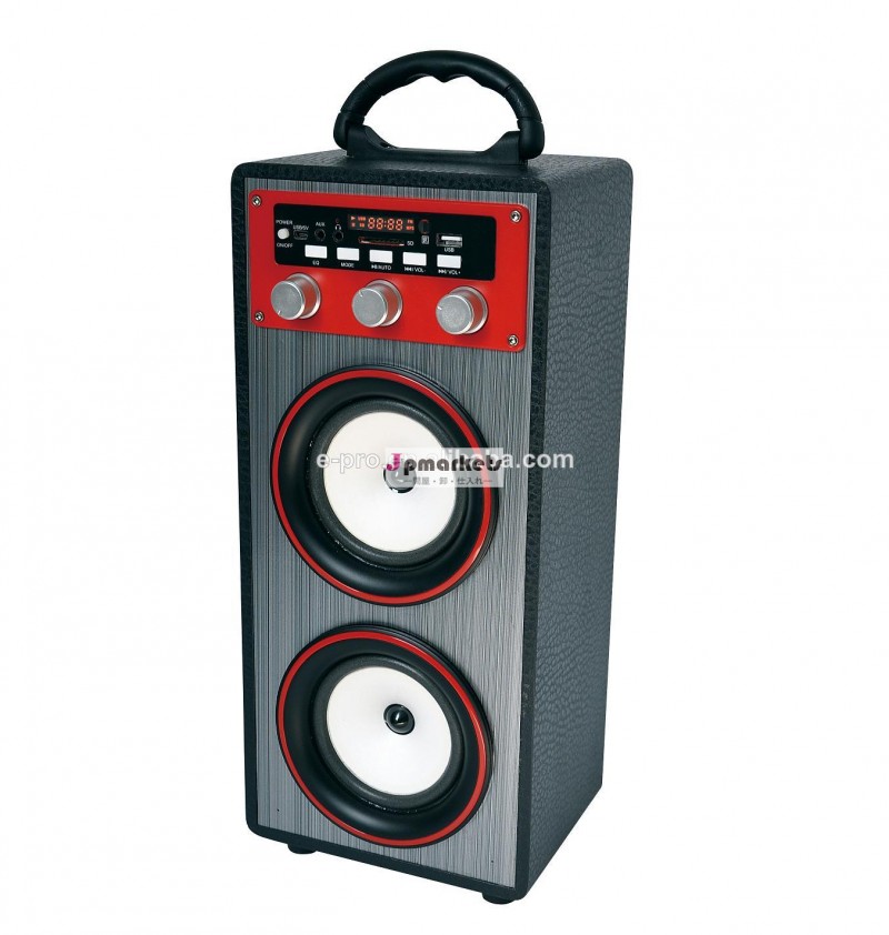 多機能木製ダンスdjステレオスピーカースタンドがリチウム電池、/tffm/am/usb問屋・仕入れ・卸・卸売り